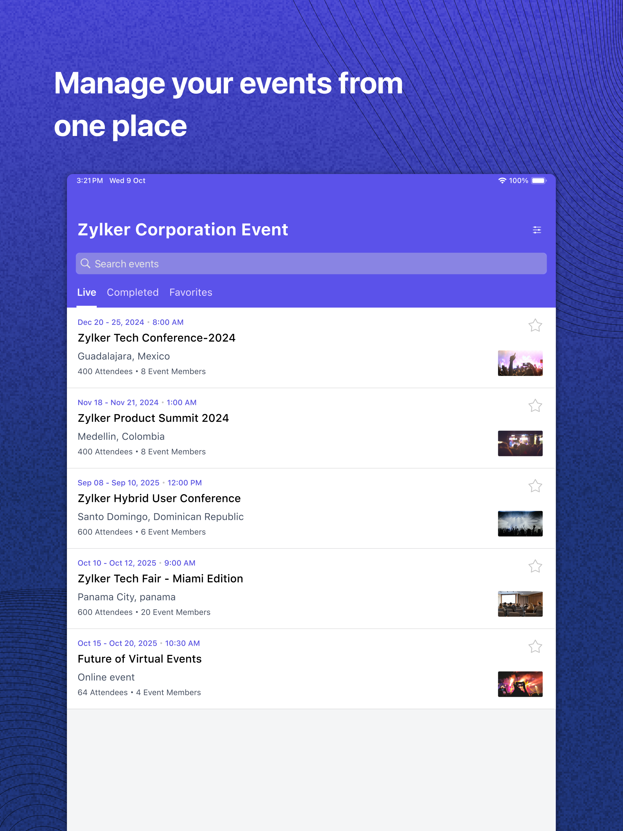 Zoho Backstage for Organizers screenshot 6
