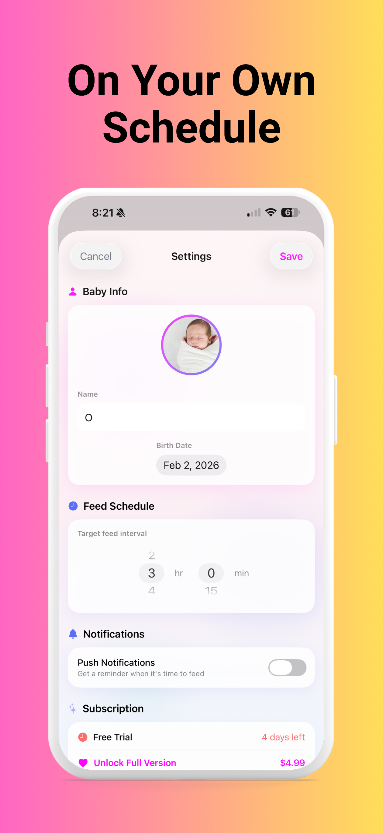 MilkMode: Breastfeeding Timer