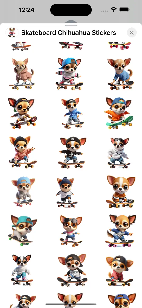 Screenshot #2 pour Skateboard Chihuahua Stickers