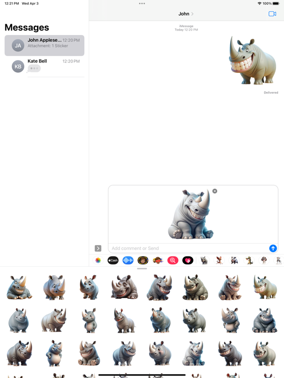 Screenshot #5 pour Happy Rhino Stickers