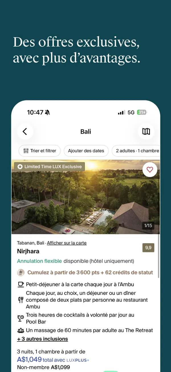 Screenshot #3 pour Luxury Escapes: Travel Deals