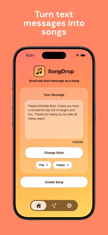 SongDrop - Text to Song Gifts screenshot 1 of 5