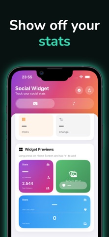Social Widget - Stats Tracker screenshot