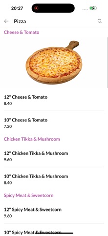 Oasis Takeaway, iPhone screenshot