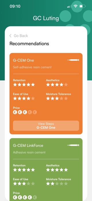 GC Luting Guide Screenshot 2 of 3