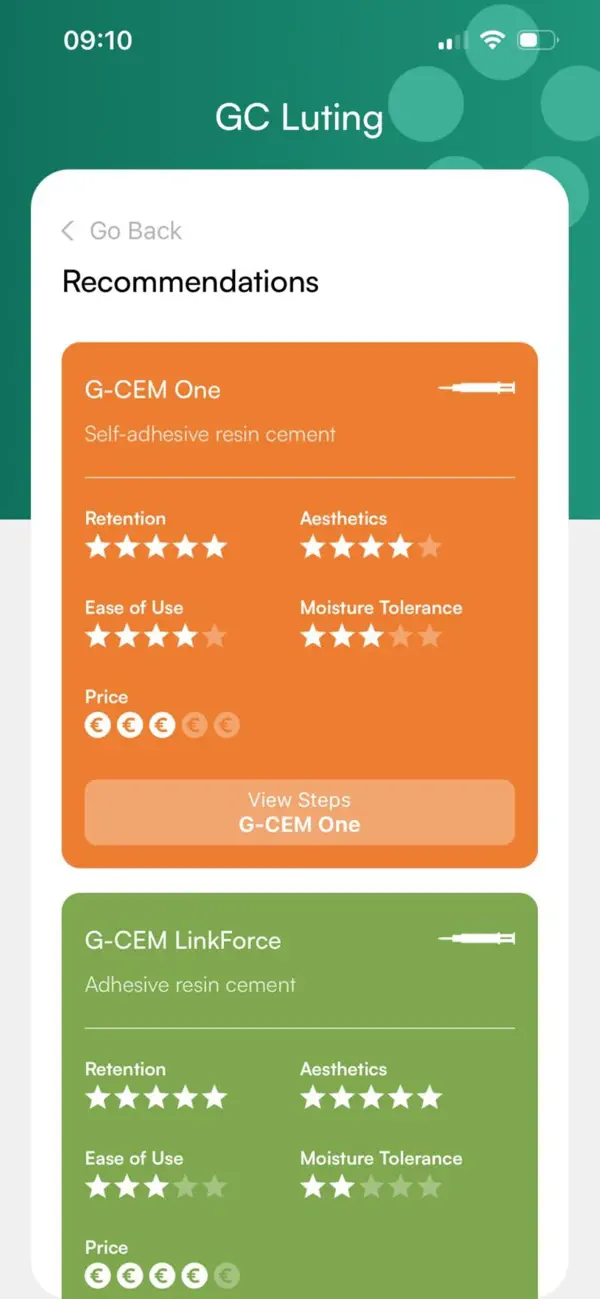 Screenshot #2 pour GC Luting Guide