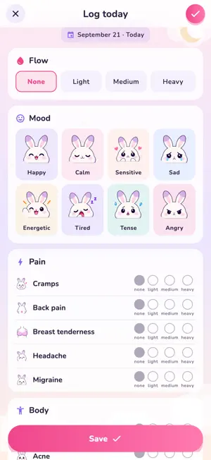 Nini: Period & Cycle Tracker screenshot 3