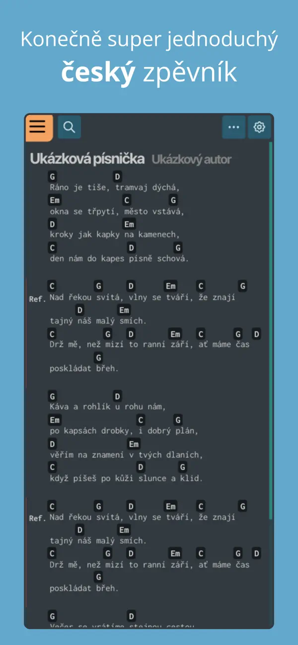 Screenshot #1 pour Mango Zpěvník