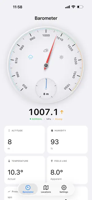 Barometer & Altimeter Pro screenshot 1