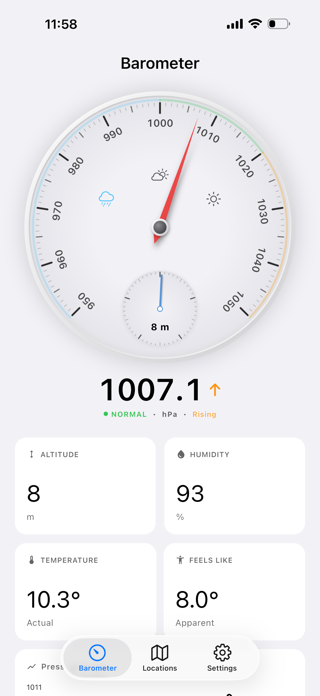 Barometer & Altimeter Pro Screenshot 1 of 9