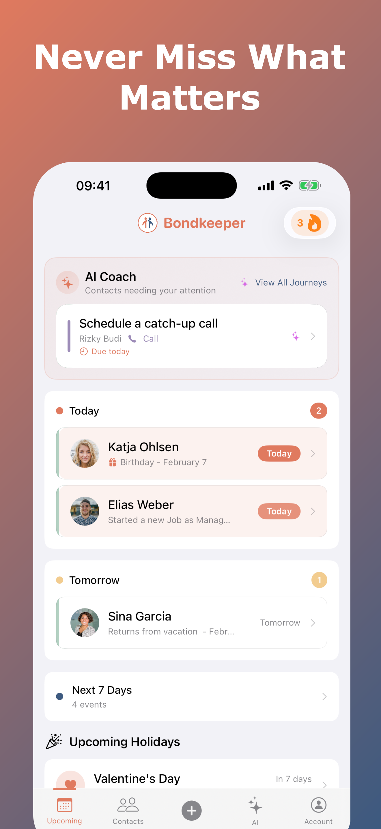 Bondkeeper - Personal CRM