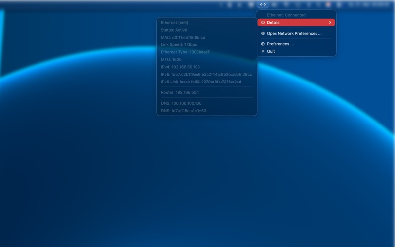 Screenshot #3 pour Ethernet Menu