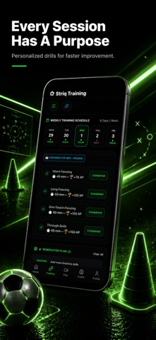 Striq: AI Football Coach App iPhone screenshot