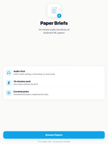 Paper Briefs iPad screenshot