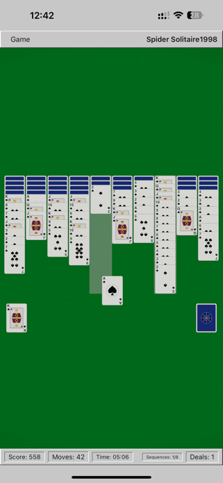 Spider Solitaire1998 Screenshot 2 of 6