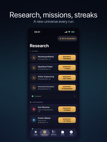 Supernova: Idle Star Forge iPad screenshot