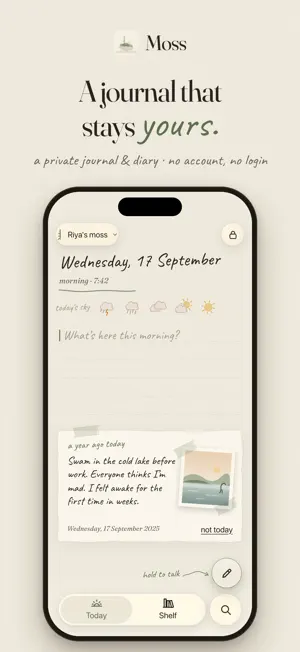 Moss: Private Journal & Diary screenshot 1