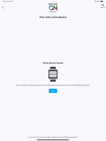 PulseOn Connect iPad screenshot