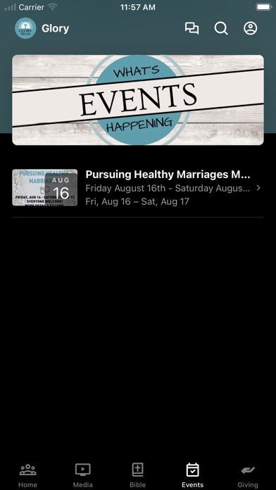 Glory Fellowship Church App Screenshot