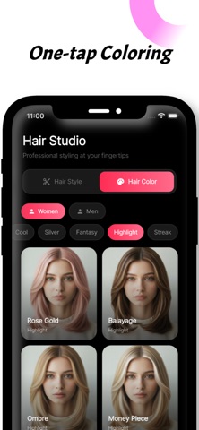 Hair Color & Hairstyle try on screenshot