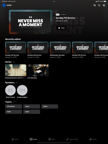 West End Baptist iPad screenshot