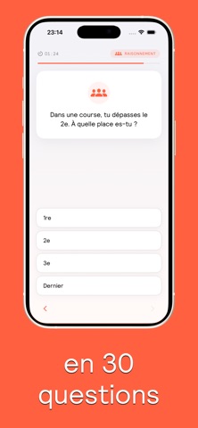 The IQ test screenshot