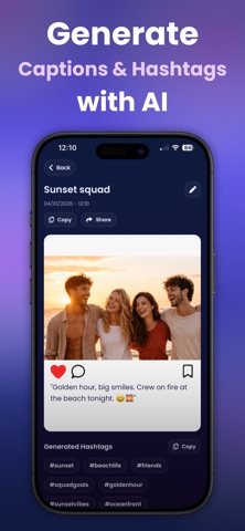 Caption & Hashtag AI Generator screenshot