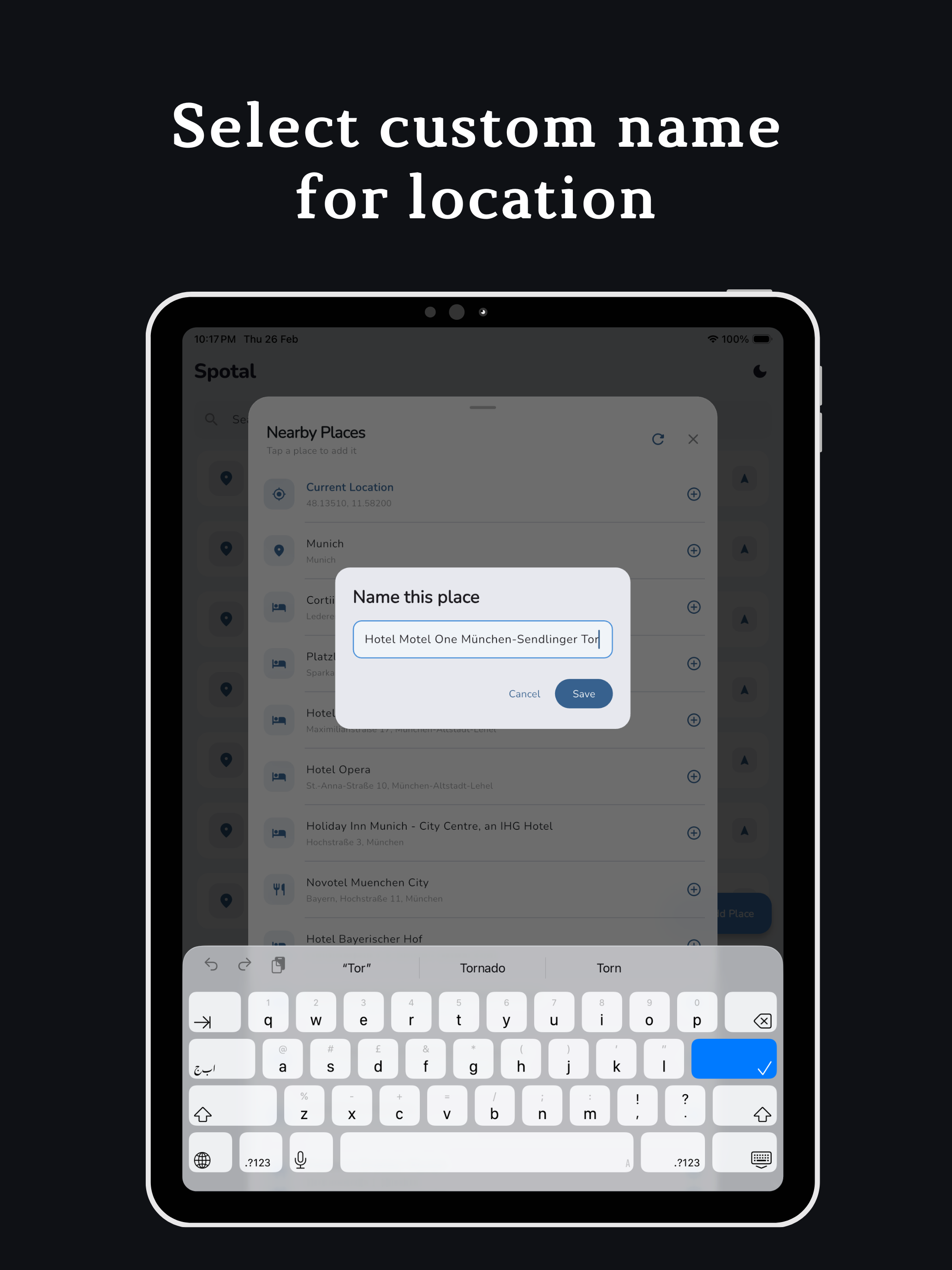 Spotly - One tap navigation