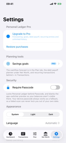 Personal Ledger Screenshot 10 of 10