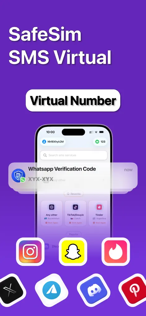 Virtual SMS Number by SafeSim - Business App | MWM