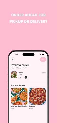 Pizza Fling - Order Now iPhone screenshot