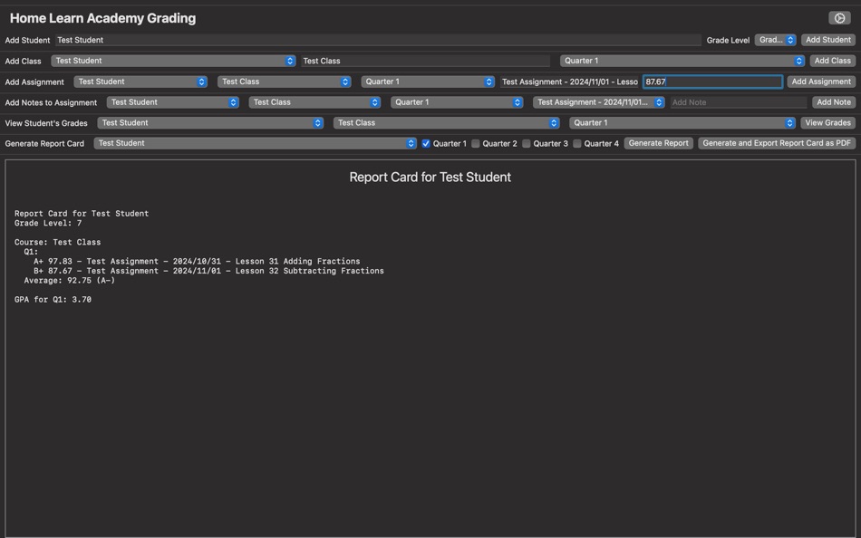 #2. Home Learn Academy - Grading (macOS) Podle: Brandon Wass