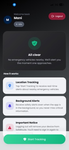 Safe Route Road User Screenshot 3 of 4
