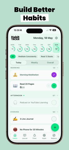 Habit Tracker | HabitTRCKR iPhone screenshot