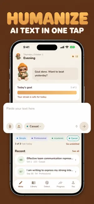 HumanizeAI: AI Text Rewriter screenshot 2