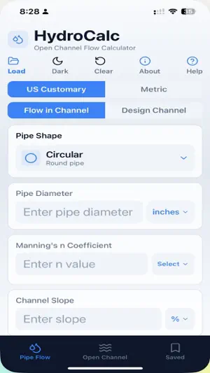 HydroCalc - Manning Calculator screenshot 2