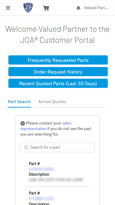 JOA Portal Screenshot