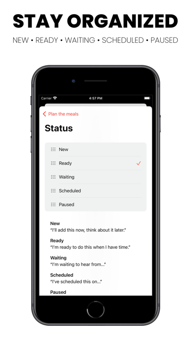 NextAction App iPhone screenshot 5 - Productivity app