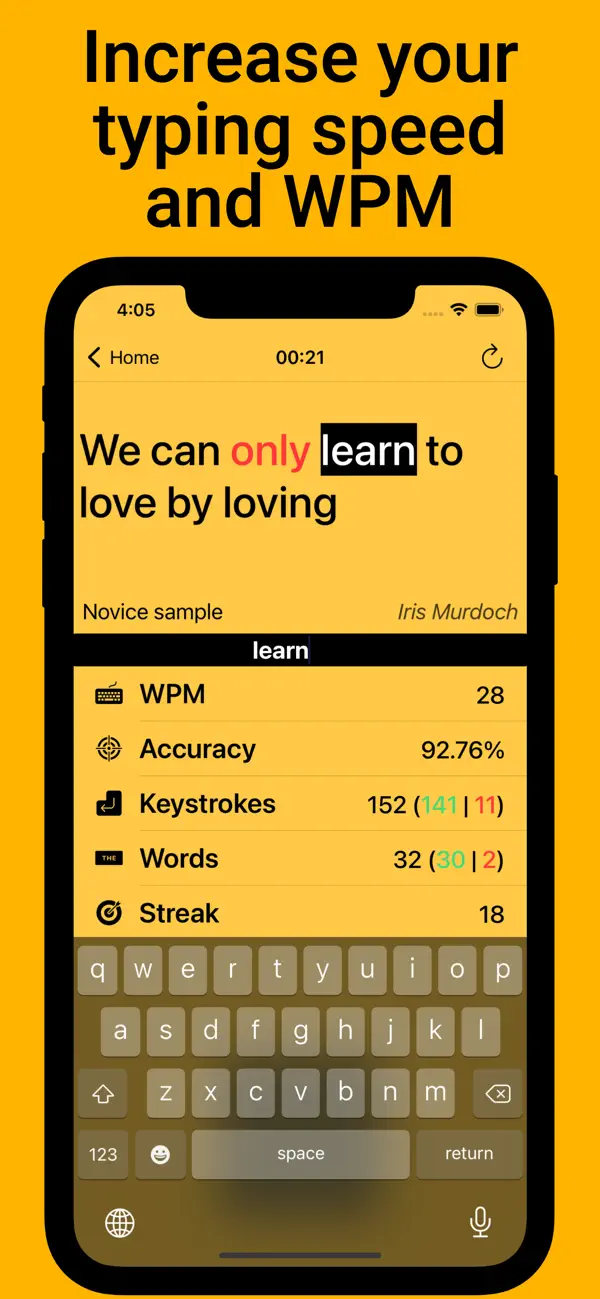 Screenshot #1 pour Typing Practice - Royalty