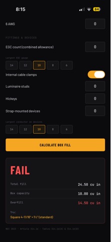 Box Fill Pro - Electrician screenshot