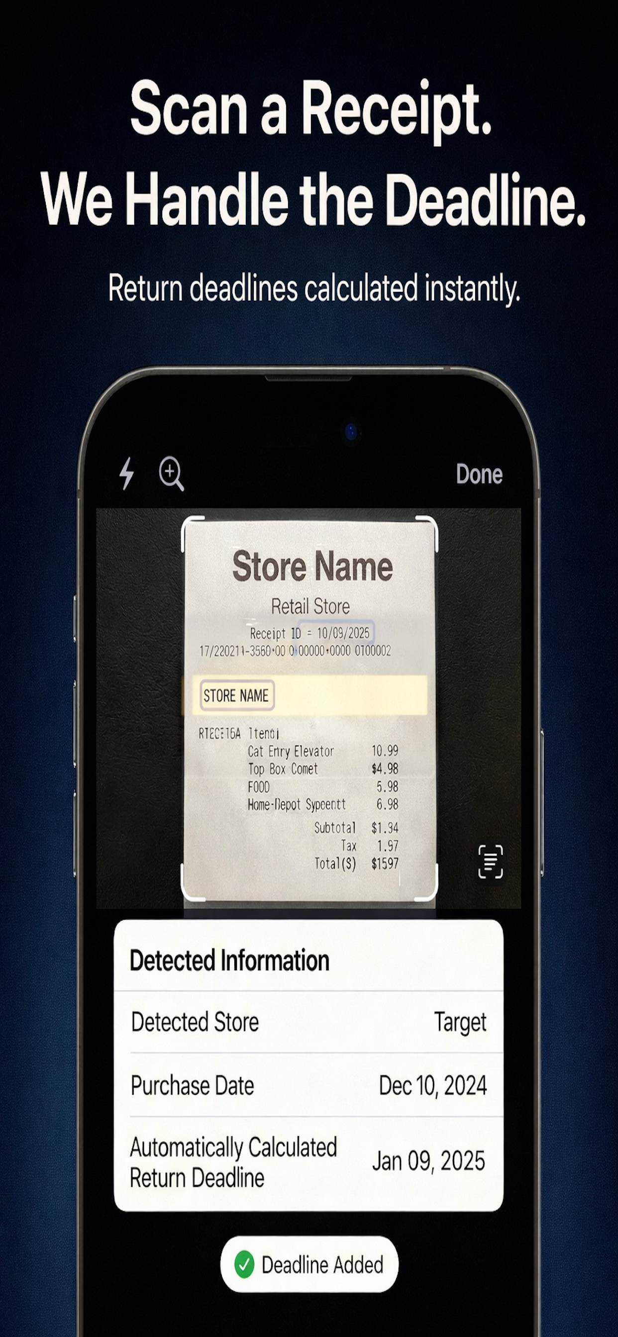 Refund Tracker: Scanner