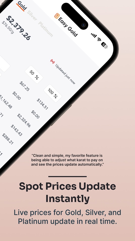 #2. Easy Gold Calculator (iOS) 由: Interwebs Group