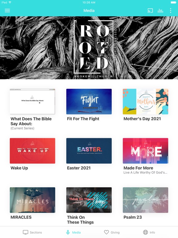 Koke Mill Christian Church iPad screenshot 2 - Education app
