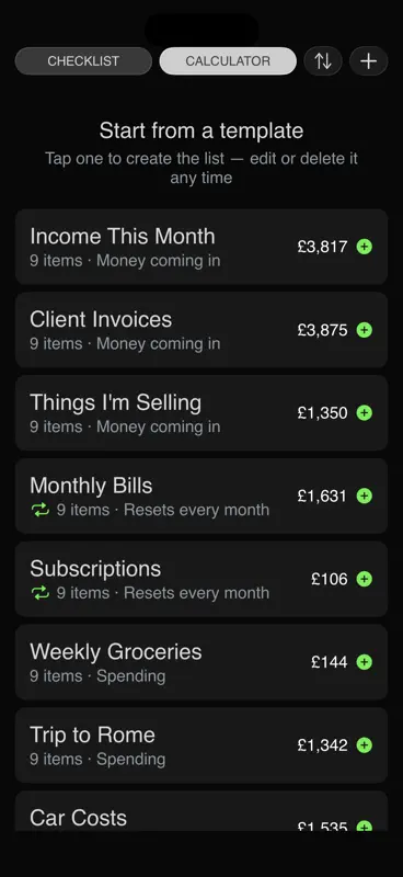 Checklist Pro: Expense Tracker screenshot 2 of 10