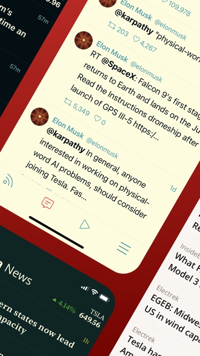 Unofficial Tesla News Screenshot