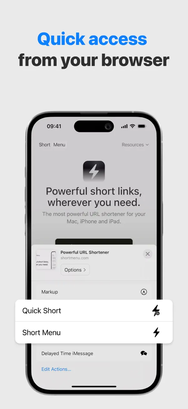 Screenshot #2 pour Short Menu – URL Shortener