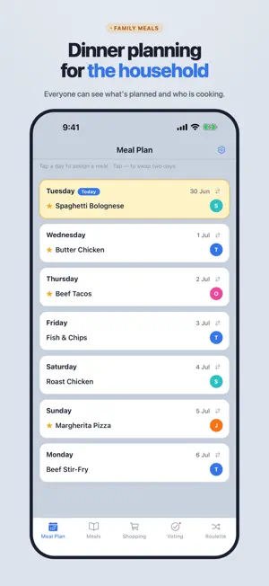 FamilyMeals: Meal Planner screenshot 2
