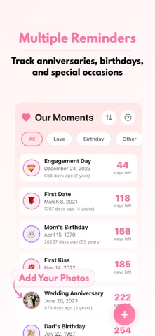 Anniversary Tracker LoveKeeper Screenshot 1 of 4