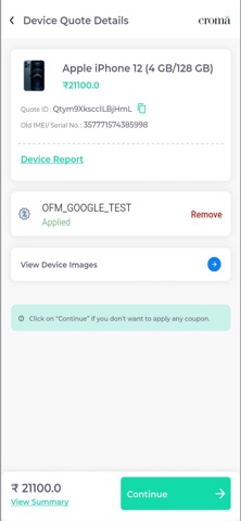Croma Smart Exchange iPhone screenshot 1