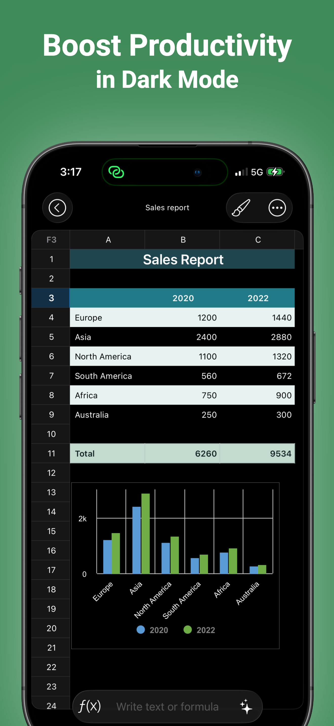 The Spreadsheet App. - Sheets